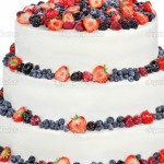 Wedding Cake On White Background